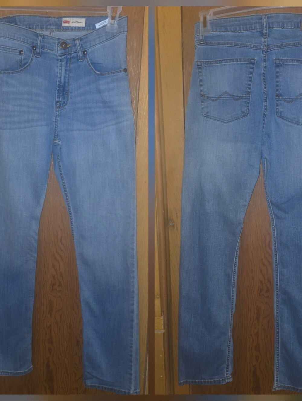 Wrangler womens 29×30 slim straight light wash straight leg denim jeans